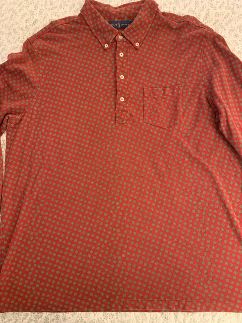 Ralph Lauren POLO men’s XXL L/S button down collar Pima cotton #41381